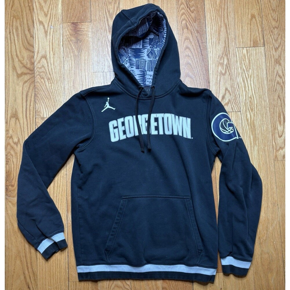 Georgetown University Jordan Mens Medium Hoodie Sweatshirt Basketball NCAA